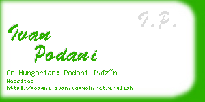 ivan podani business card